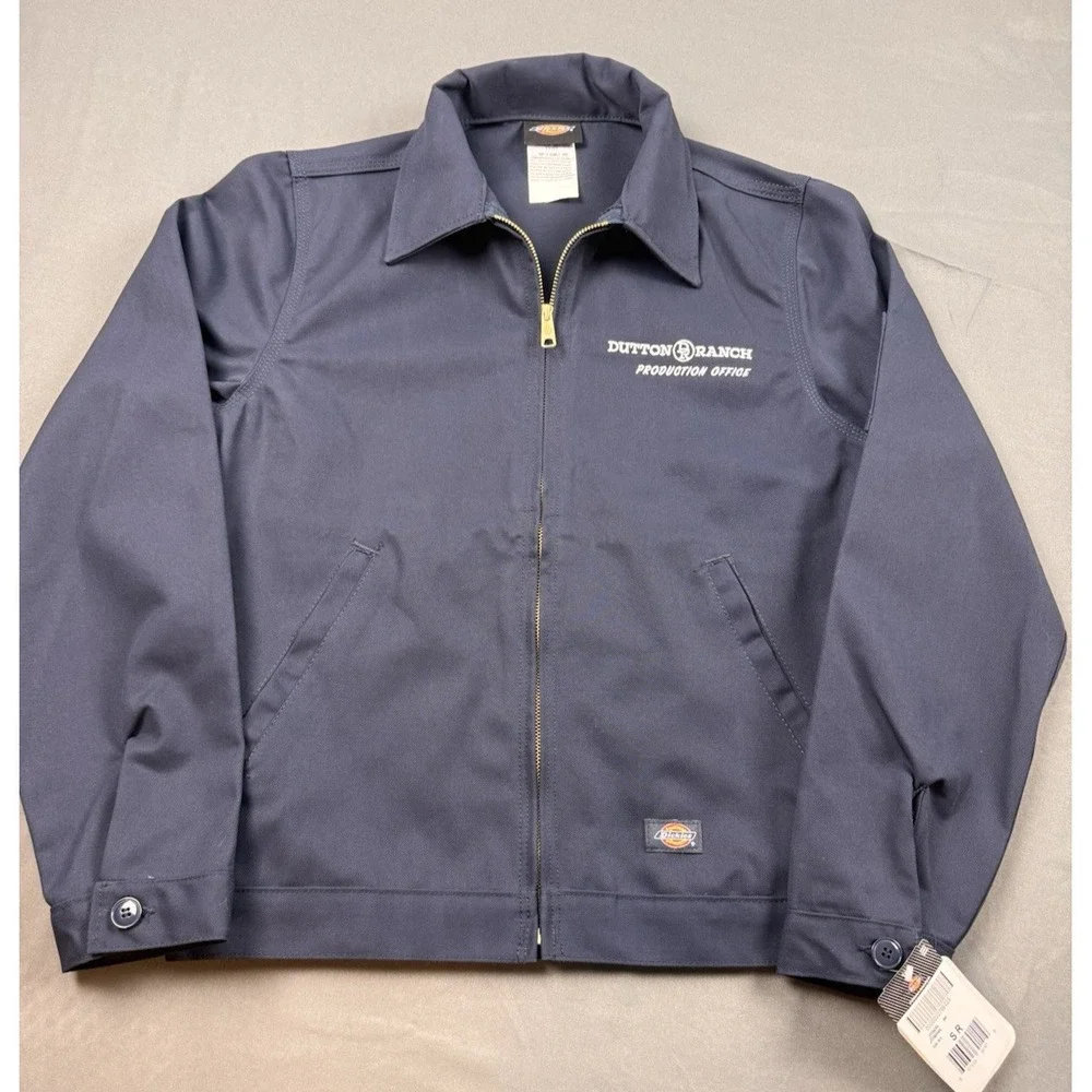 Dickies Eisenhower Jacket Unlined Men's Small Navy NWT Dutton Ranch Logo - Picture 1 of 16